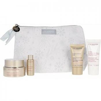Clarins Nutri-Lumiere Jour Revive Day Cream 50ml + Nutri-Lumiere Nuit Renewing Night Cream 15ml + Treatment Essence Lotion 10ml + Hand and Nail Treatment Cream 30ml Set with