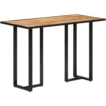 Mesa de comedor de madera maciza de mango 110x55x75,5 cm Marrón