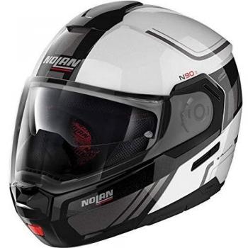 Casco Nolan N90-3 Voyager N-Com - Negro Gris Blanco (L)