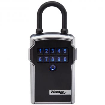 Caja fuerte Master Lock 5440EURD con llaves, color negro/plateado, material de zinc, dimensiones de 18 x 8 x 6 cm (1 unidad)