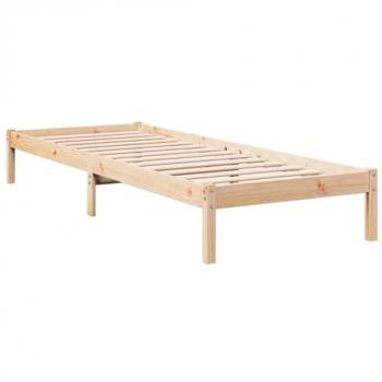 Cama extralarga sin colchón 90x220 cm en madera maciza de pino