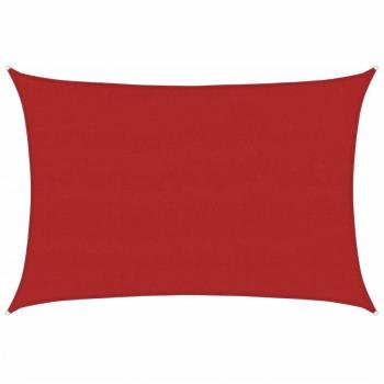 Toldo de vela rojo HDPE 160 g/m² 5x7 m