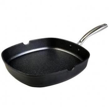 Wecook 10438 Grill Liso, 35X28X10 Cm, Negro