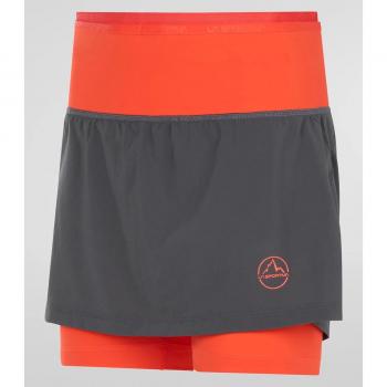 La Sportiva Women's Swift Ultra 5 Skirt - Carbon/Cherry Tomato