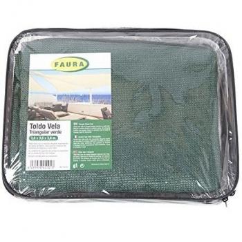 Faura 45102-Sombra Triangular de Vela, 5 m, Color Verde