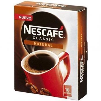 Nescafé Classic Natural, Café Soluble 100%, Pack de 3 Cajas con 10 Sobres Cada Una, Total 30 Sobres