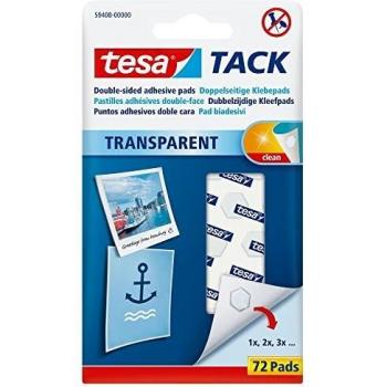 Tesa 383540 - Pastillas adhesivas reutilizables, transparente