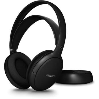 Auriculares Inalámbricos Circum-Aurales Philips SHC5200M2/12 para TV, USB Tipo C, Negro
