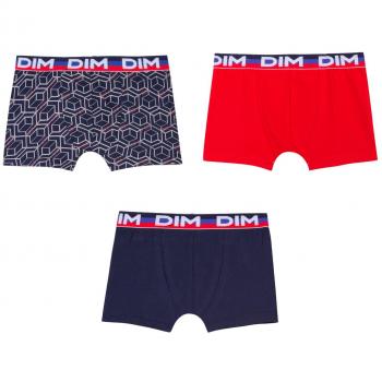 Dim Lot De 3 Boxers, Bañador para Niños, Azul