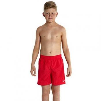 Speedo Solid Leisure de 15 Pantalones Cortos, Niños, Rojo