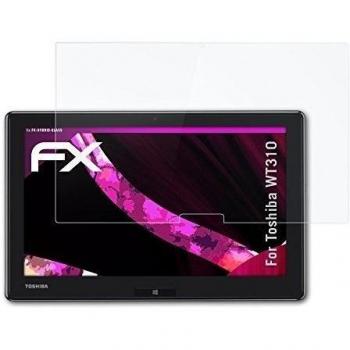 atFoliX Lámina Protectora de plástico Cristal Compatible con Toshiba WT310 Película Vidrio, 9H Hybrid-Glass FX Protector Pantalla Vidrio Templado de plástico