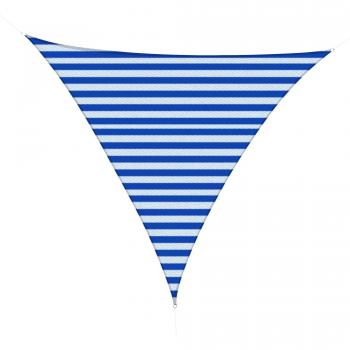 Outsunny Toldo Vela de Sombra Triangular 5x5x5 m HDPE Transpirable de Protección UV con Anillos y Cuerdas para Patio Jardín Piscina Terraza Cochera Az