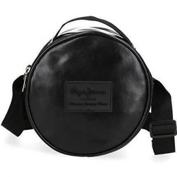Pepe Jeans April Bandolera Redonda Negro 18x18x9 cms Poliéster