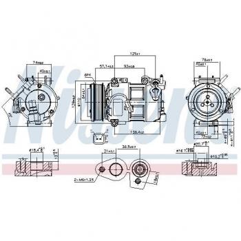 Compresor de aire acondicionado NISSENS 890693