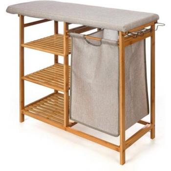 Tabla de planchar Kipit 1443FL de bambú con características avanzadas
