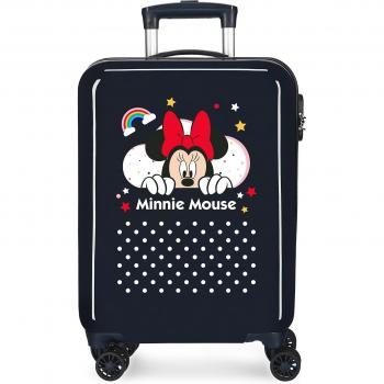 Maleta de Cabina ABS Rígida Disney Minnie Rainbow Azul 34L