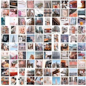 Flamingueo Set 100 Fotos Pared Decoracion Habitacion Aesthetic Estilo Nueva York Rosa