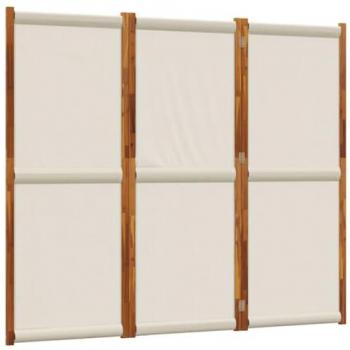 Biombo divisor de 3 paneles gris claro 210x180 cm