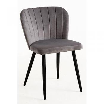 Silla Comedor Luk Terciopelo Gris