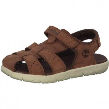 Timberland - Sandalias de Vestir de Cuero para niño, Color Marrón, Talla 35 EU