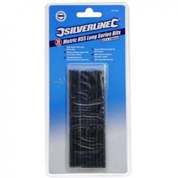 Silverline 427533 - Brocas métricas largas HSS-R, 10 pzas