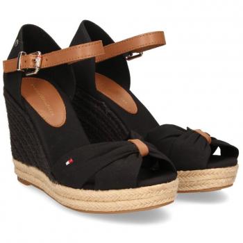 Alpargatas de Plataforma Alta Tommy Hilfiger Mujer - Marrón y Negro Talla 39