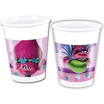 Folat B.V. 87015 Trolls - Vasos, pack 8 unidades
