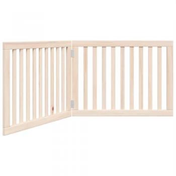 vidaXL Dog Gate Foldable 2 Panels 160 cm Poplar Wood
