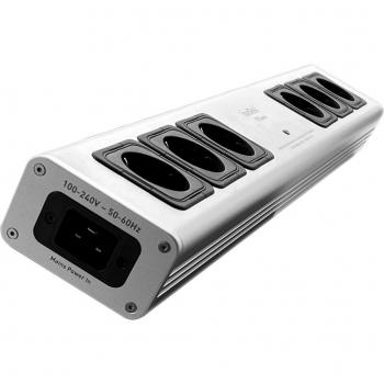 Isotek - Regleta de protección IsoTek Sirius V5 con 6 tomas schuko y diseño en color plata