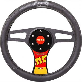 MOMO MOM-SWC004BG Funda de Volante, Negro/Gris