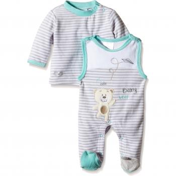 Twins Ringel-Strampler mit Bärchen-Motiv + Ringel-Shirt-Conjunto Bebé niños    Mehrfarbig