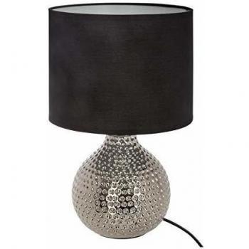 Lámpara de mesa Mozo de cerámica negra, 40 W, E14, altura 38 cm