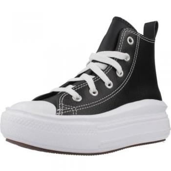 Zapatilla Converse Chuck Taylor All Star Move Alta Piel Negro/Blanco para niños