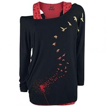 Full Volume by EMP Busting Loose Mujer Camiseta Manga Larga Negro XXL