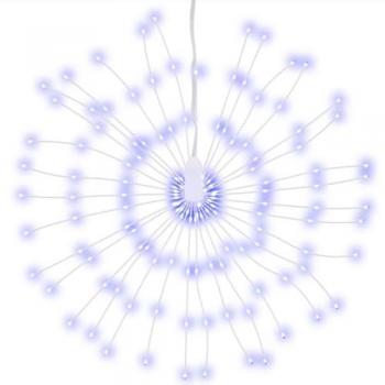 Luces de Navidad de Estrellas 140 LED Adornos Navideños (2 unidades) 17 cm Color Azul, Blanco cálido, Blanco frío y más