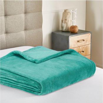 PIKOLIN HOME Manta Plaid de Terciopelo Coralina Franela, Suave y Confortable