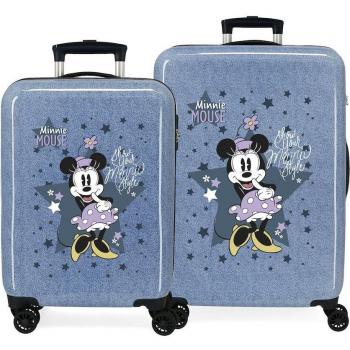Disney Juego de Maletas Minnie Style Rígidas 55-68cm Denim Azul, ABS, Cabina y Mediana, Capacidad 104L
