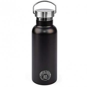 IRIS BARCELONA - Botella Termo Acero Inoxidable Tierra, Color Negro, 500 ml | Botella Inox Termo 15 horas Frio y 9 horas Caliente | BPA Free | Libre BPA
