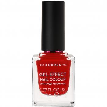 Korres Esmalte de uñas 53 Royal Red 11ml, color rojo real, fórmula de larga duración, acabado brillante, libre de tóxicos