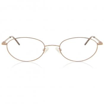 Gafas Anti-Azules Ovaladas con Armazón Completo Metálico Marrón para Mujer - SmartBuy Collection