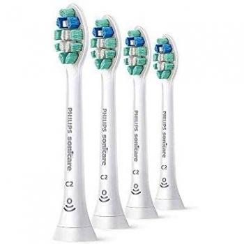 Philips Sonicare HX9024/12 - Cabezales de cepillo de repuesto para placa de defensa óptima para cepillos de protección, 4 unidades, color blanco