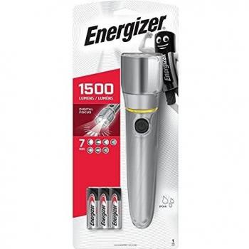 Energizer Profesional - Linterna metálica para uso profesional, 1500 lúmenes, 230 m alcance, resistencia caída 1 m y funciona con 6 pilas AA