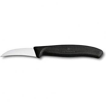 Cuchillo Tournier Victorinox Swiss Classic, 6 cm, hoja curva, mango negro ergonómico