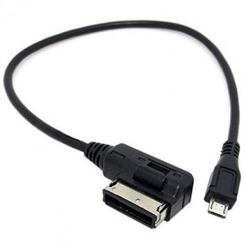Shine @ interfaz de VW Volkswagen MDI Media-In AUX Micro USB Cable adaptador para mp3 Player Teléfonos móviles Teléfonos Android y Tablet compatible con beetle/EOS/Jetta/GTI/GLI/Golf/Passat/Tiguan/Touareg