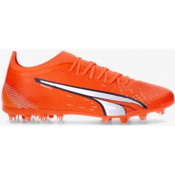 Botas de fútbol Puma Ultra Match MG para hombre en color naranja