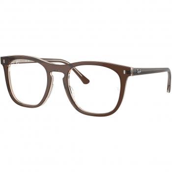 Ray-Ban RX2210V 8365 Men's Eyeglasses Brown Size 53 (Frame Only) - Blue Light Block Available