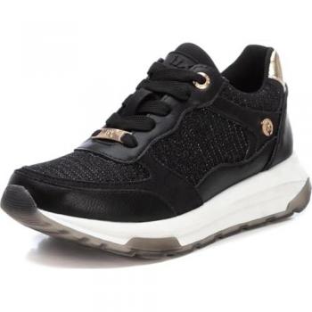 Zapatilla Deportiva de Niña XTI 150966 Beige con Cordones y Glitter