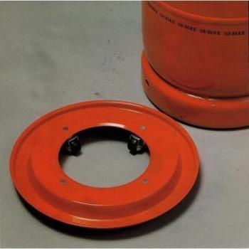 Broncinox 10118 Com Gas 10118-Soporte metálico bombona, Ruedas, Metal, Multicolor, 30x4x30 cm