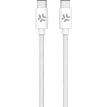 Cable USB-C a USB-C de 1.5m blanco de algodón