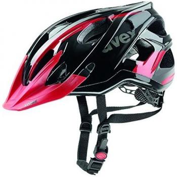 Uvex Stivo C Casco de Ciclismo, Unisex Adulto, Negro/Rojo, 56-61 cm